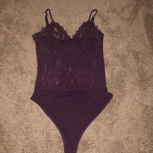 Maroon Lace Bodysuit